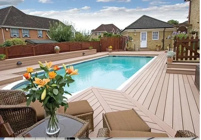 Residential composite pool deck