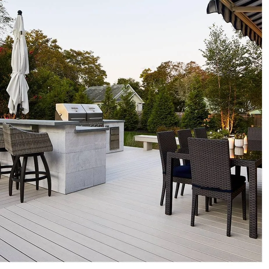 Outdoor kitchen and dining deck